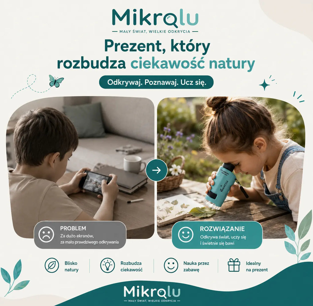 Przenośny mikroskop dla małych odkrywców