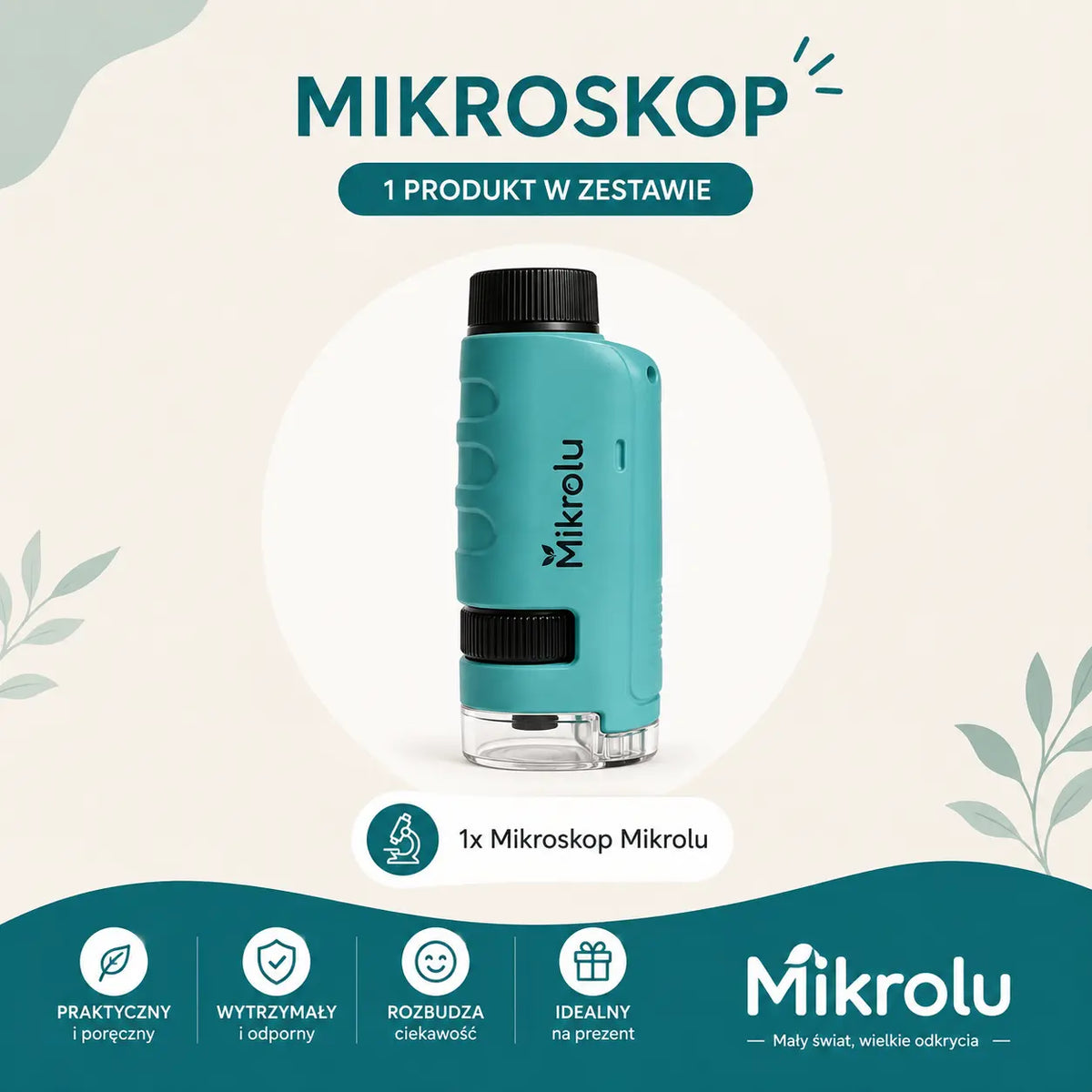 Przenośny mikroskop dla małych odkrywców